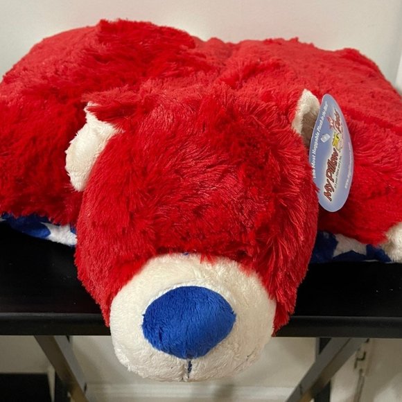 RETIRED Stuffed Patriotic USA Bear My Pillow Pet 18" New VHTF - Picture 1 of 7